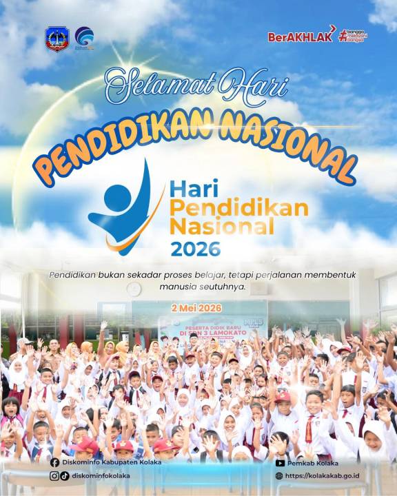 Pemerintah Kabupaten Kolaka mengucapkan Selamat Hari Pendidikan Nasional 2 Mei 2026????????????????